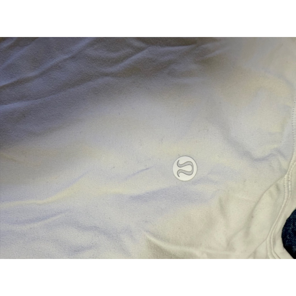 Women's Lululemon Long Sleeve Top White asymmetrical size 10